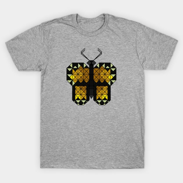 Monarch Butterfly - Geometric Abstract T-Shirt by fakelarry